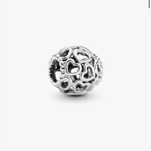 Pandora Silver Openwork Heart Charm